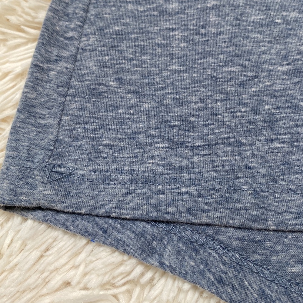 🎉HP🎉 Boutique Star Hi Lo Tie Top 💗 Heathered Blue & White - Picture 12 of 14